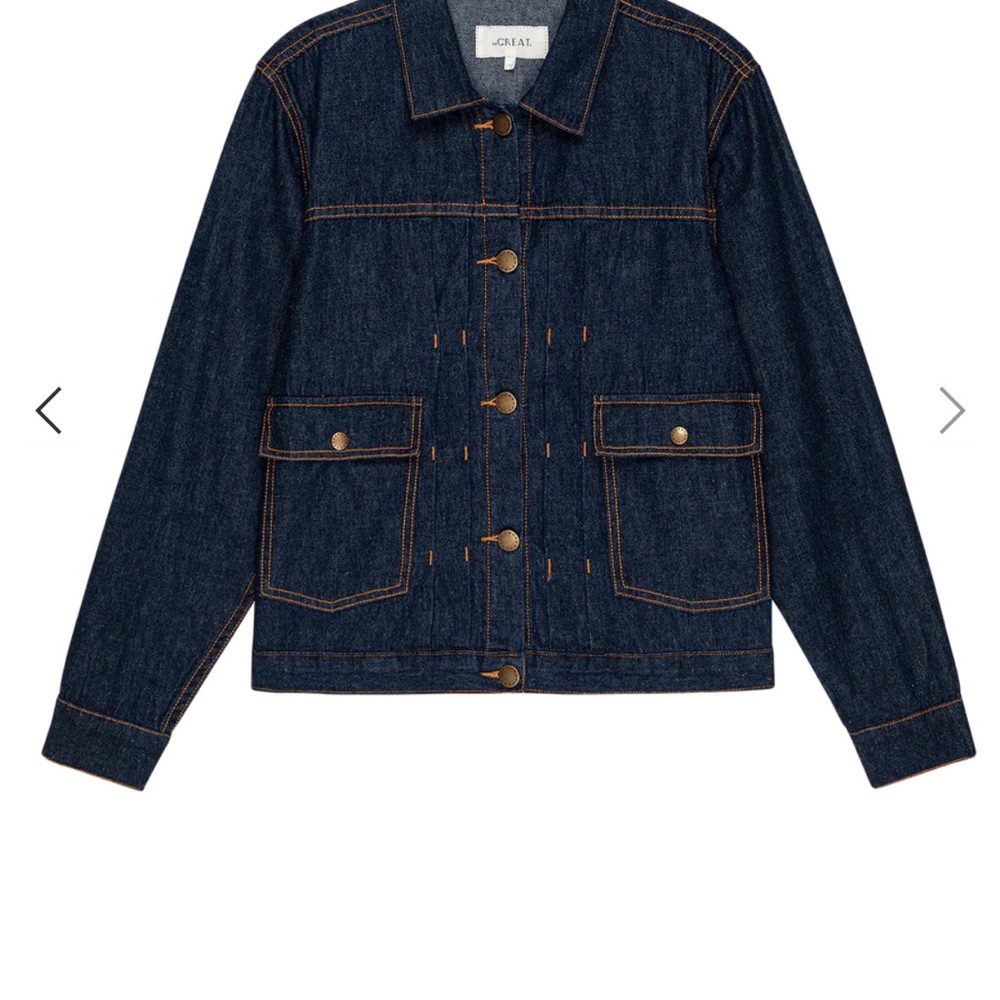 The Great Workwear Denim Jacket with Button Details size 1